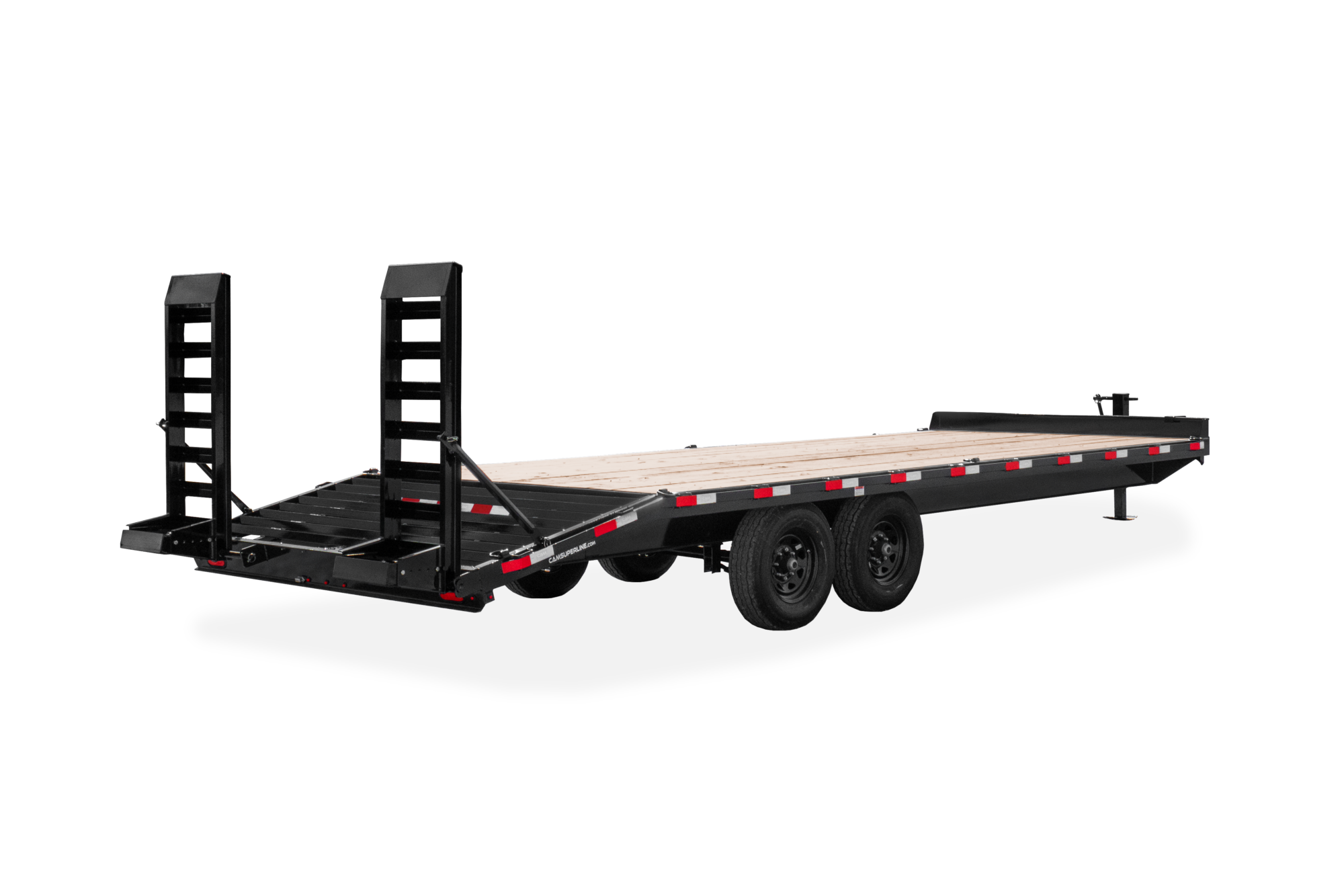 CAM Superline Deckover Beavertail Trailer Rear View