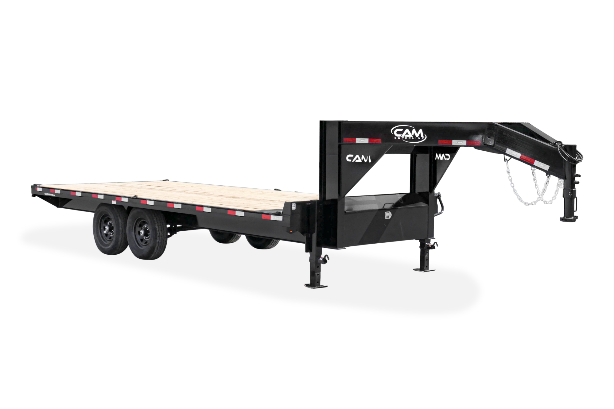 CAM Superline Deckover Flatbed Trailer Front Angled View