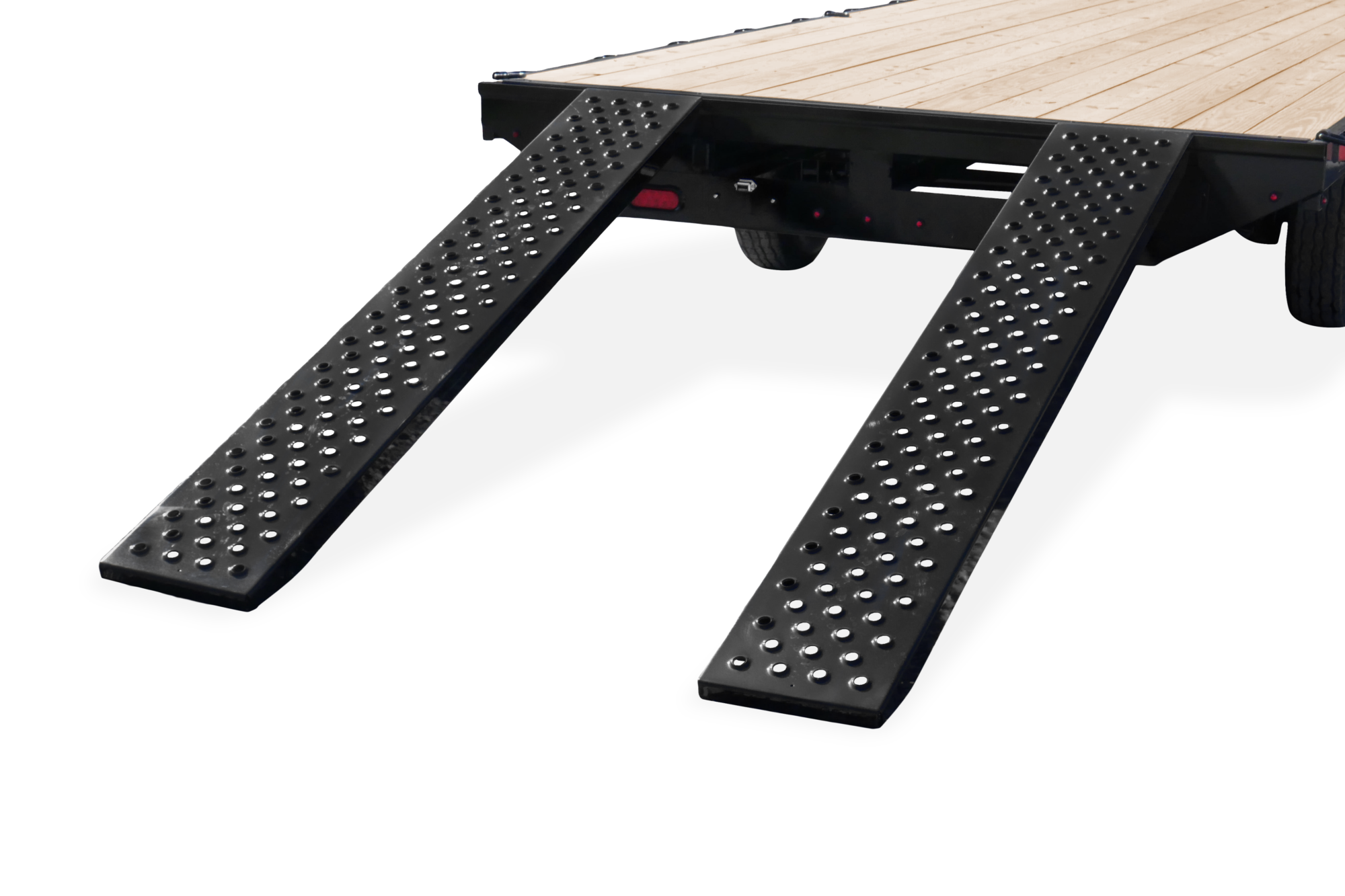 CAM Superline Deckover Flatbed Trailer Ramps Down