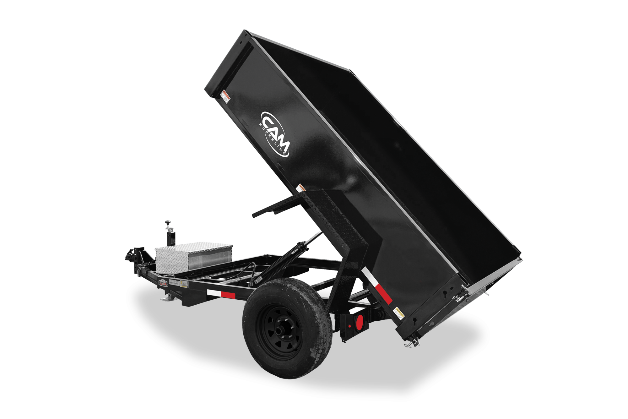 CAM Superline Single Axle Dump Trailer Rear Up