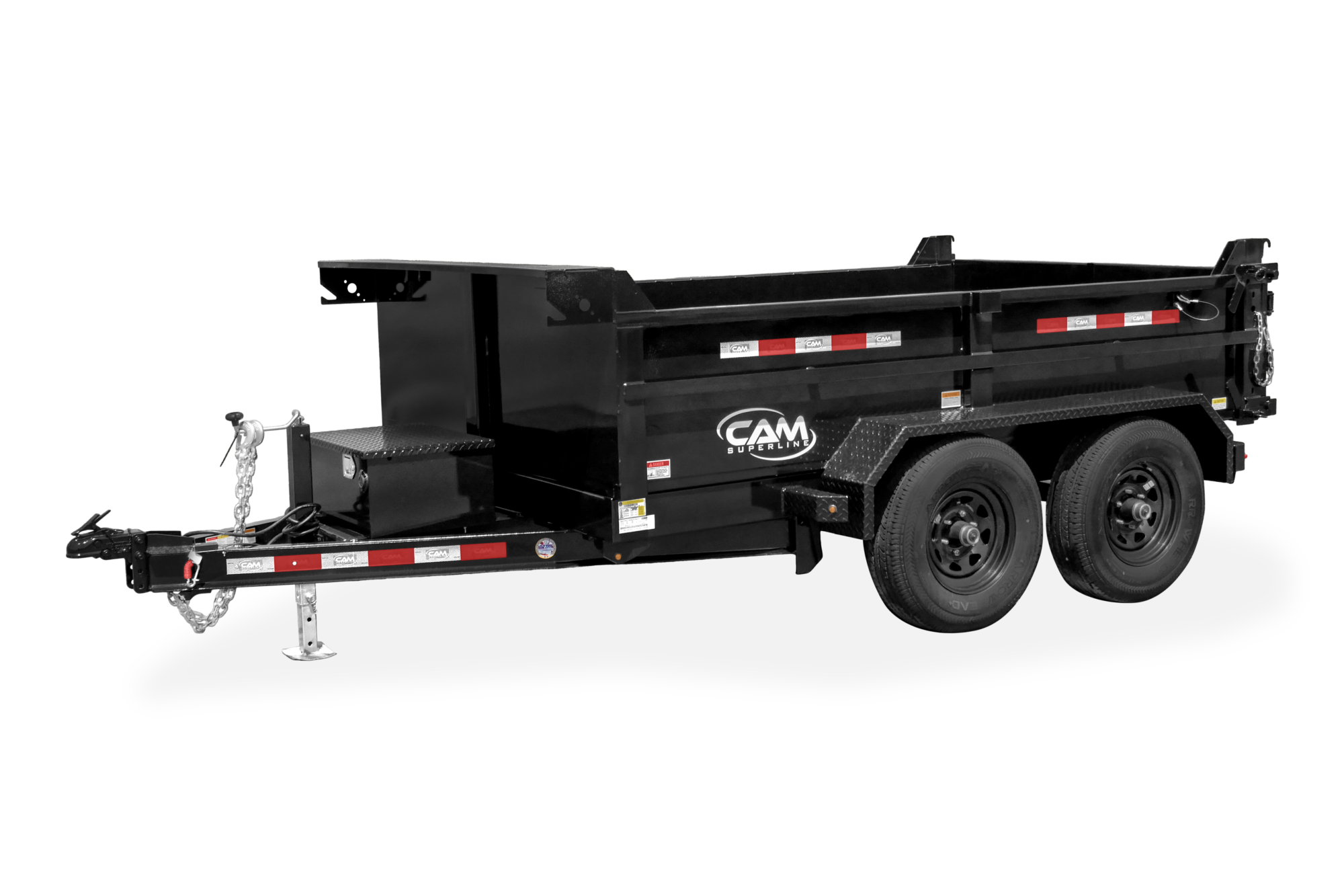 CAM Superline Standard Duty Low Profile Dump Trailer Front Down