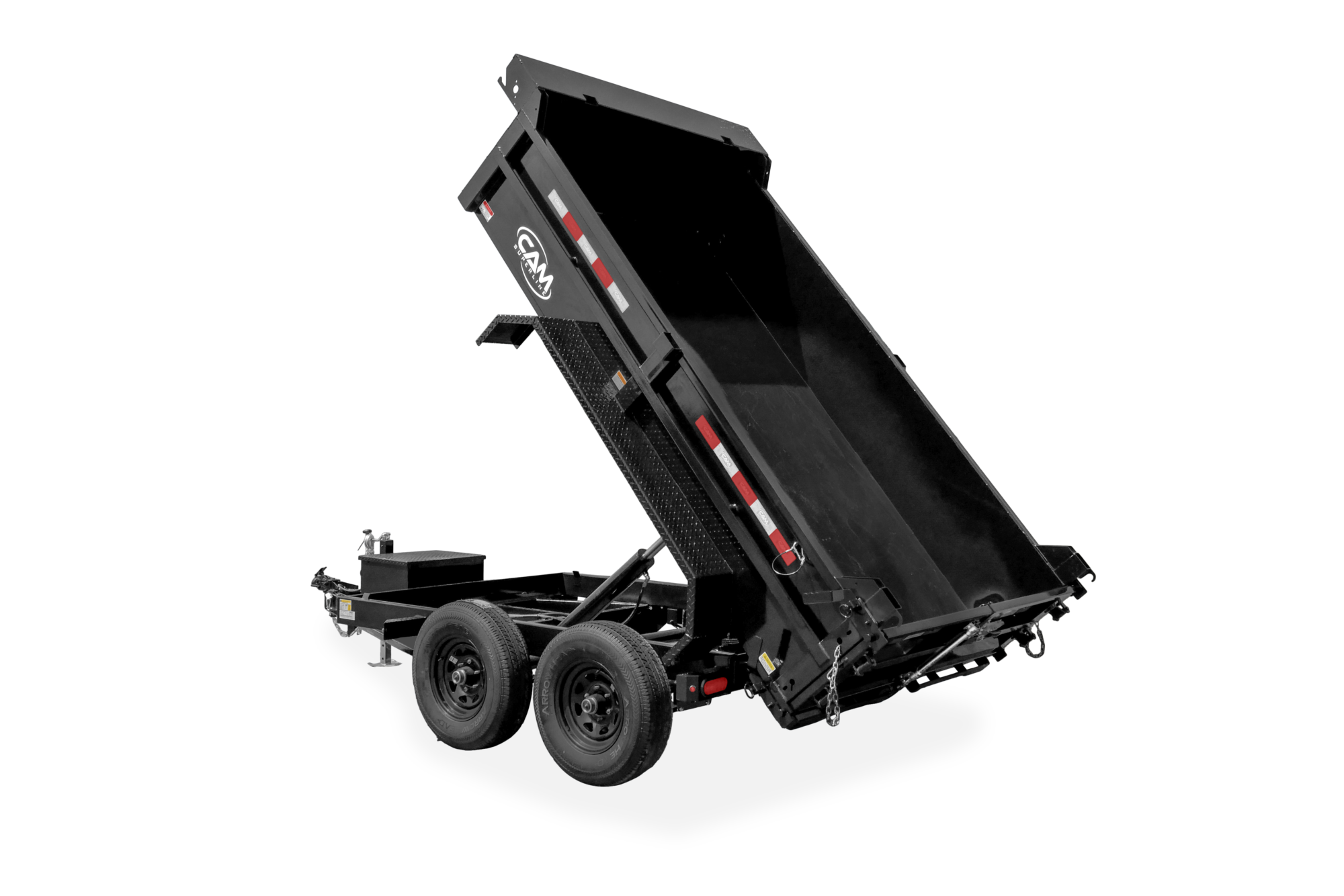 CAM Superline Standard Duty Low Profile Dump Trailer Rear Up
