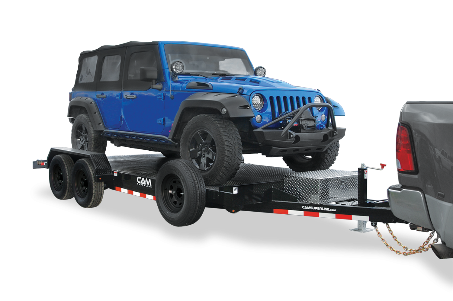 CAM Superline Steel Deck Car Hauler Trailer Front Loaded