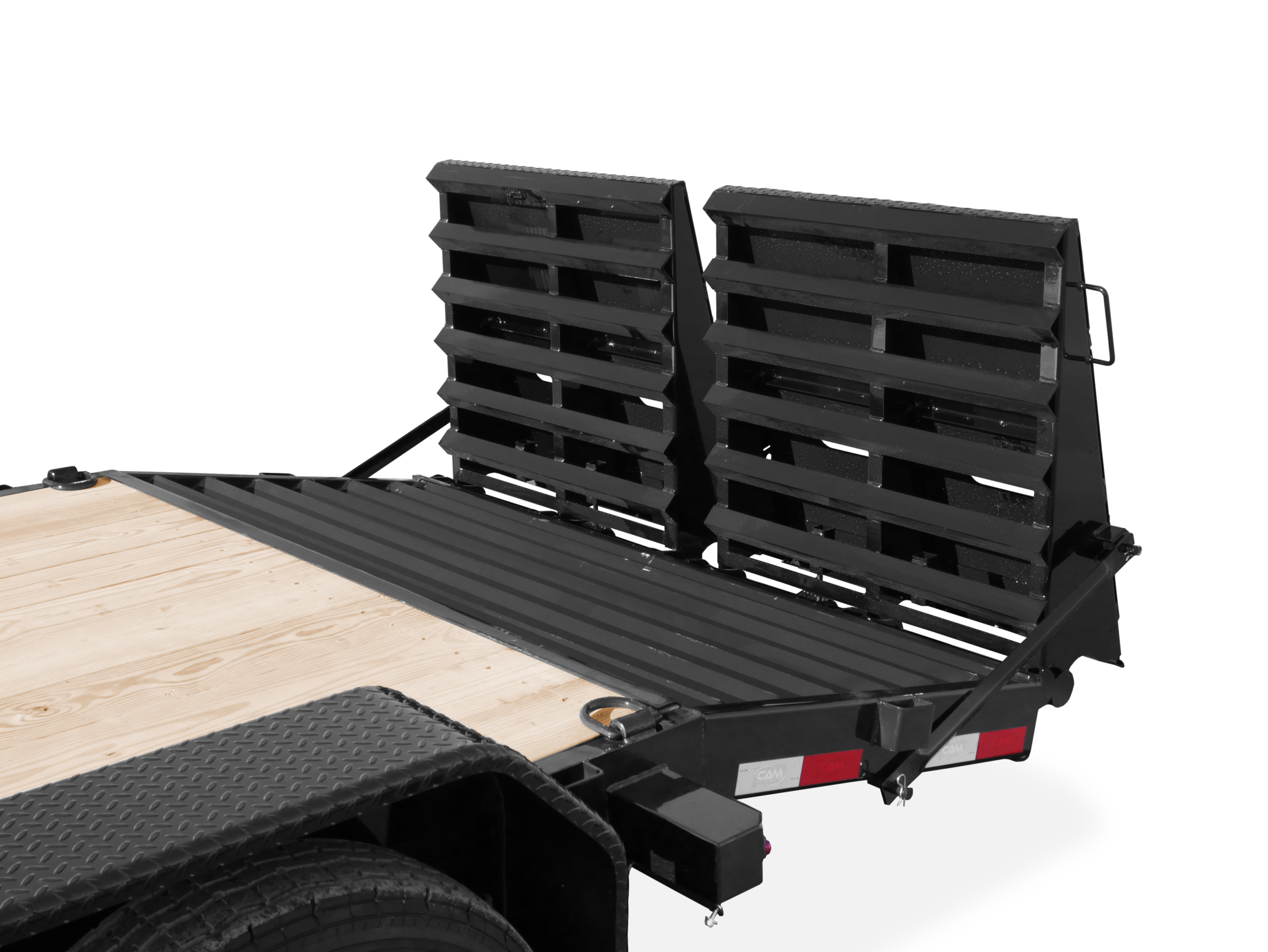 CAM Superline Super Ramp Equipment Trailer Close Up Ramp Up