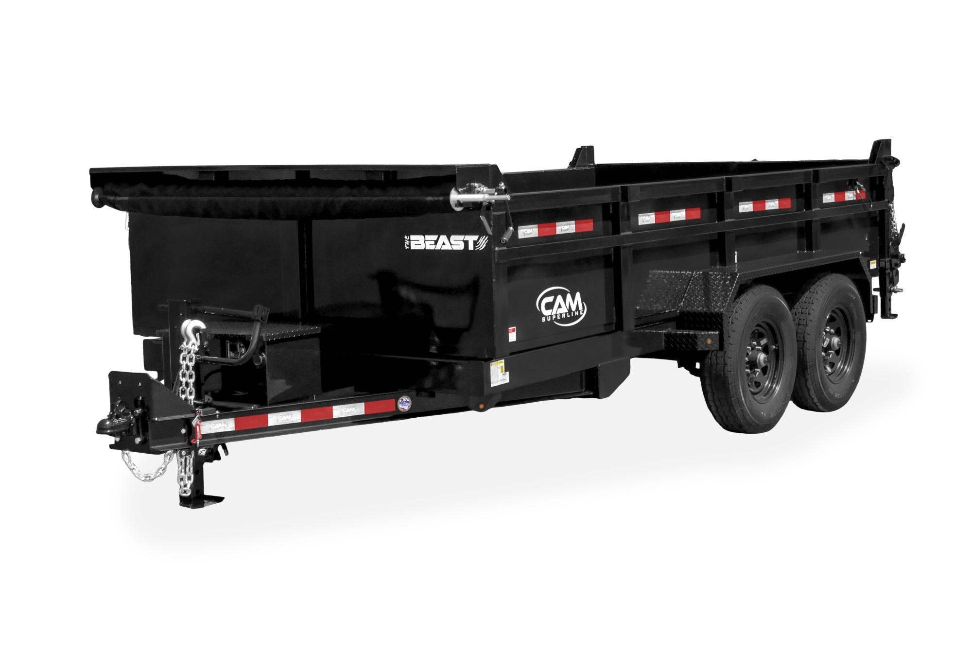 CAM Superline The BEAST Dual Telescopic Dump Trailer Front Down