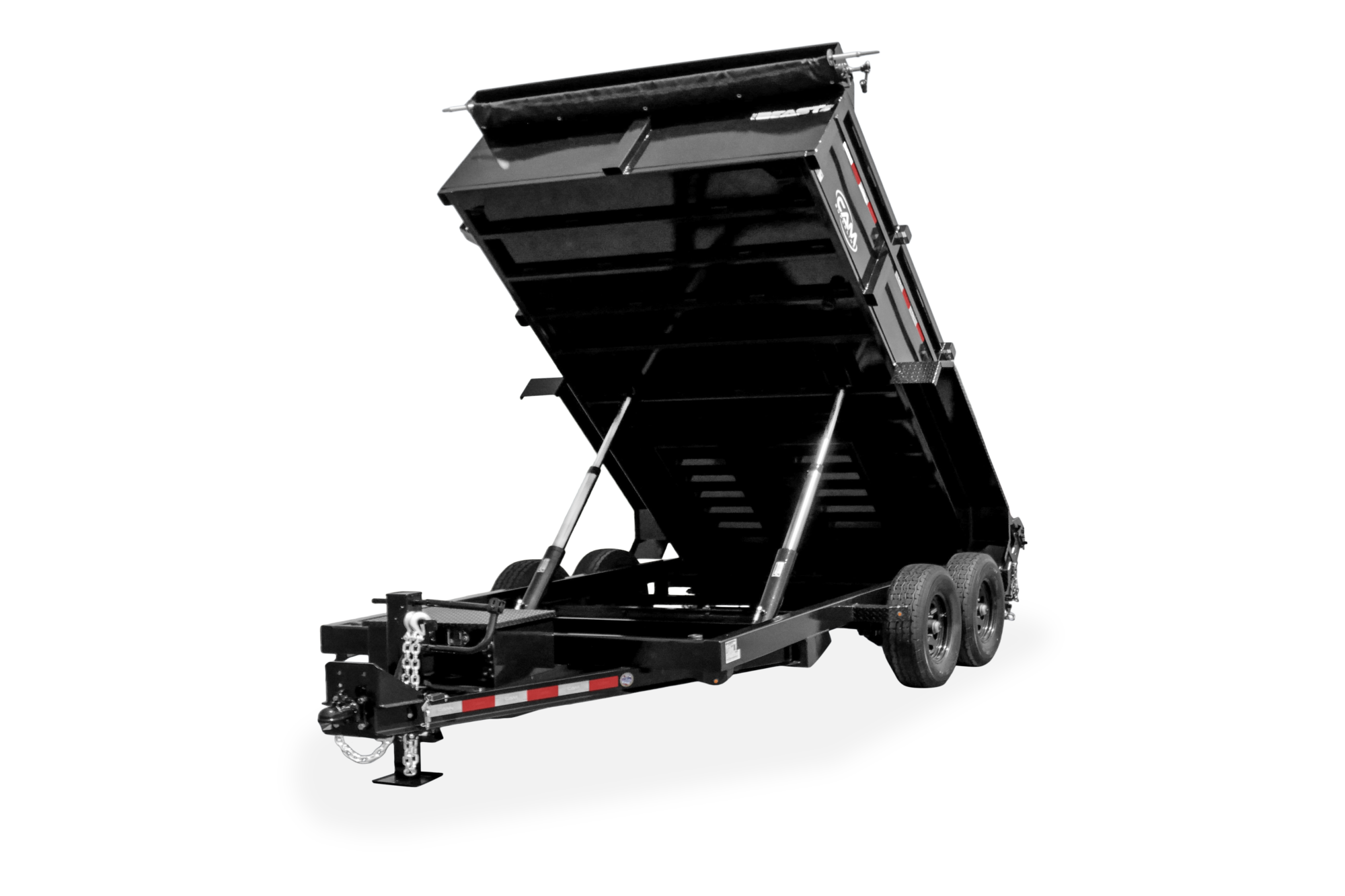 CAM Superline The BEAST Dual Telescopic Dump Trailer Front Up