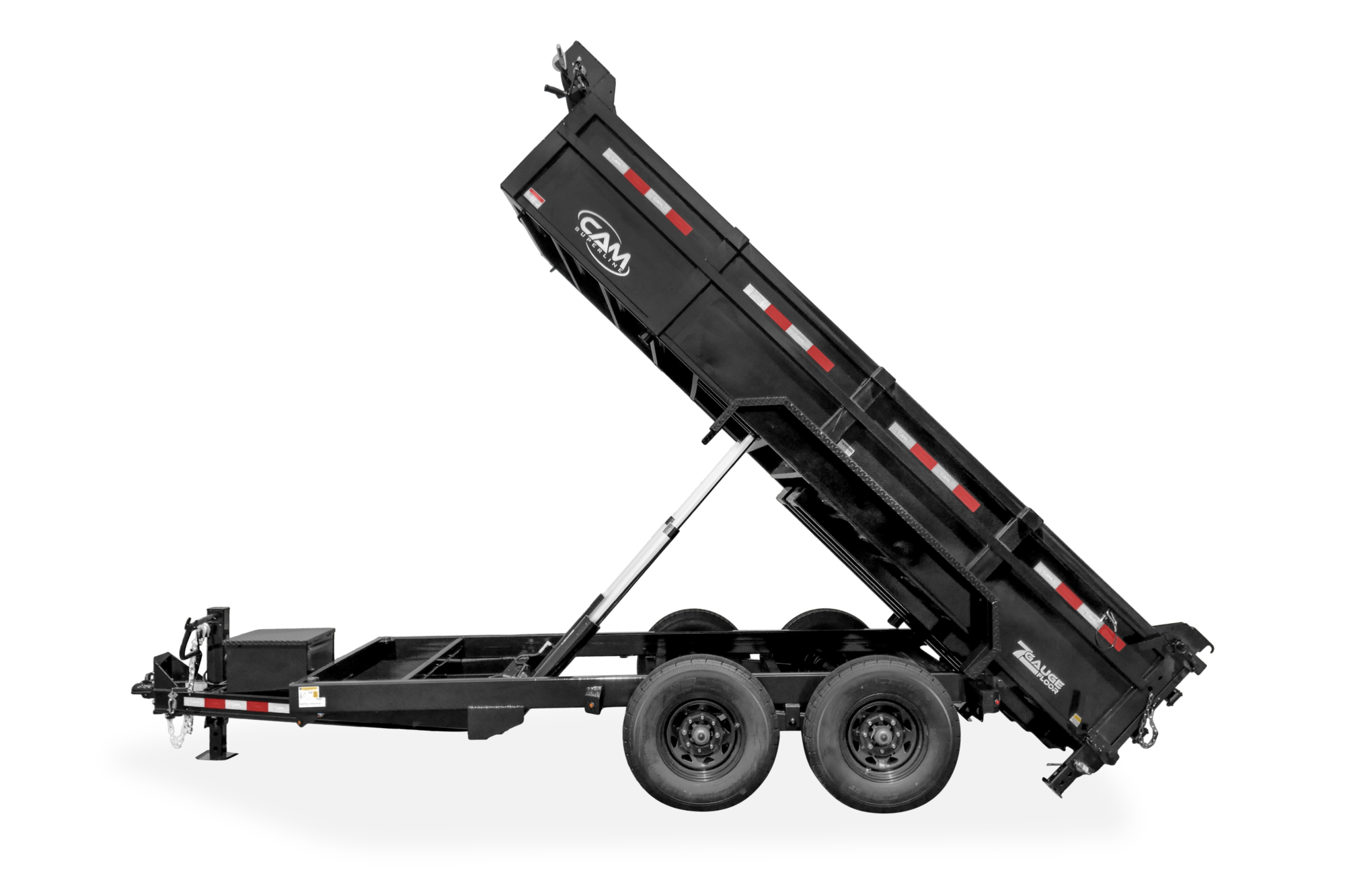 CAM Superline The BEAST Dual Telescopic Dump Trailer Side Up