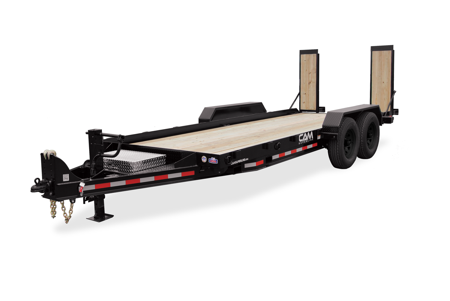 CAM Angle Frame Equipment Trailer Front Black Wheel