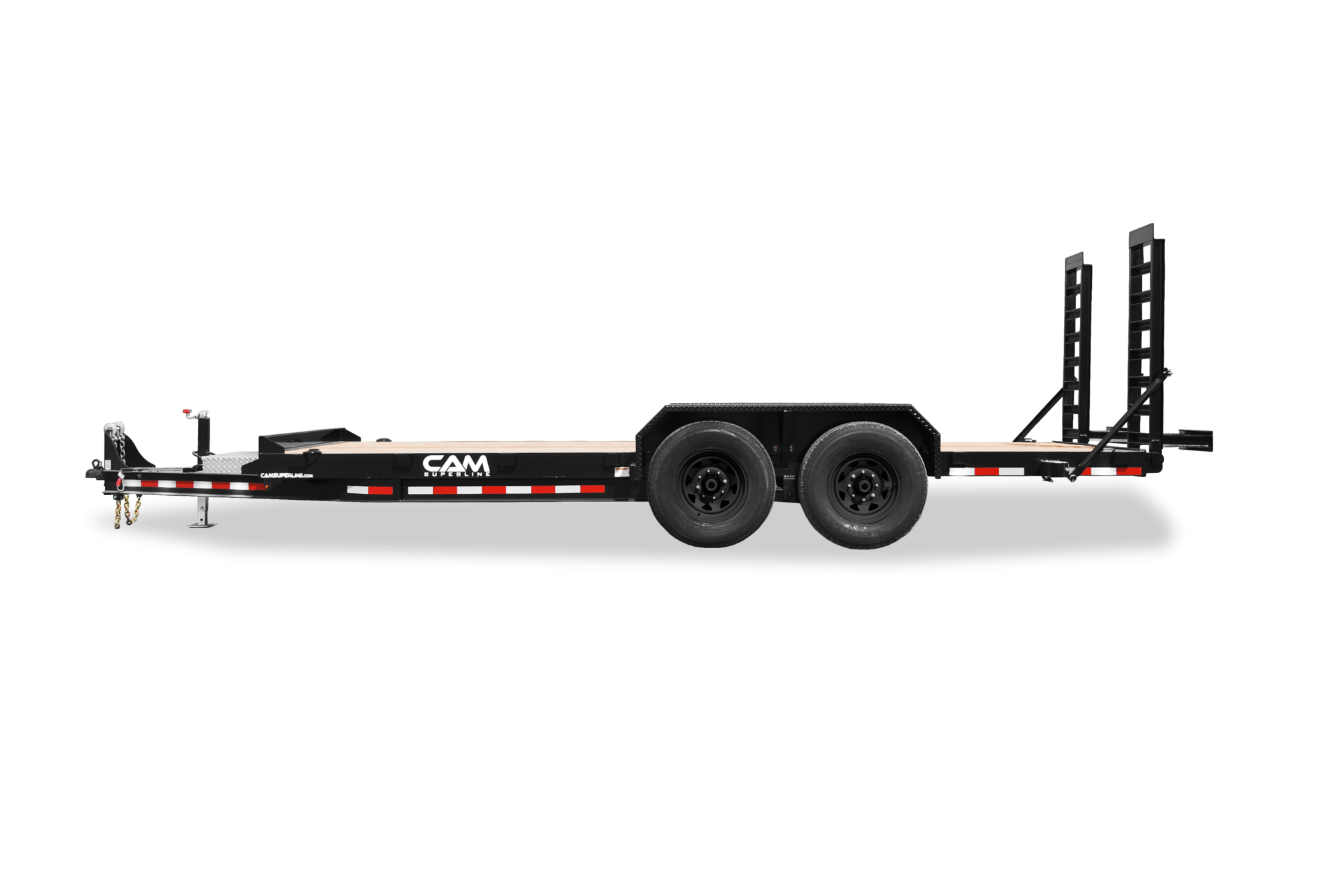 CAM Channel Frame Equipment Hauler Trailer Side View Bulk Wheel