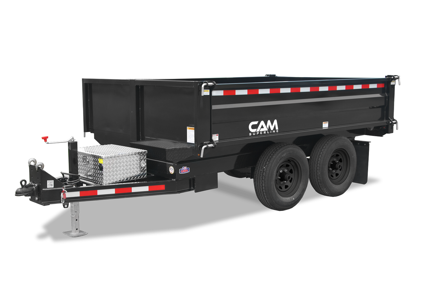 CAM Deckover Dump Trailer Front View