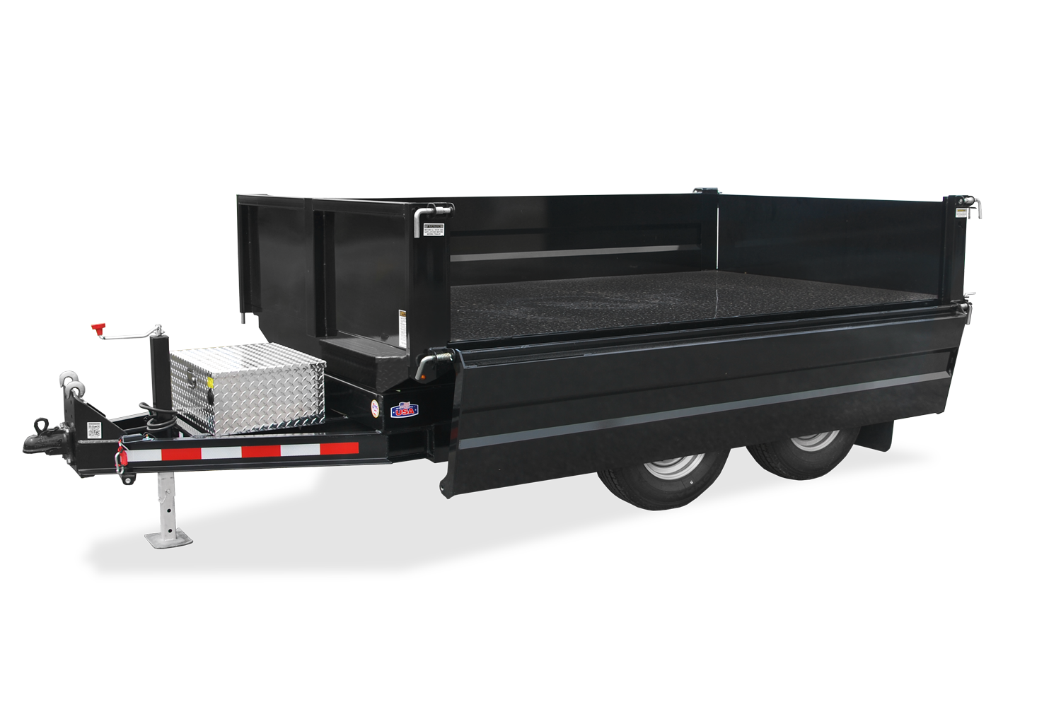 CAM Deckover Dump Trailer Side Down