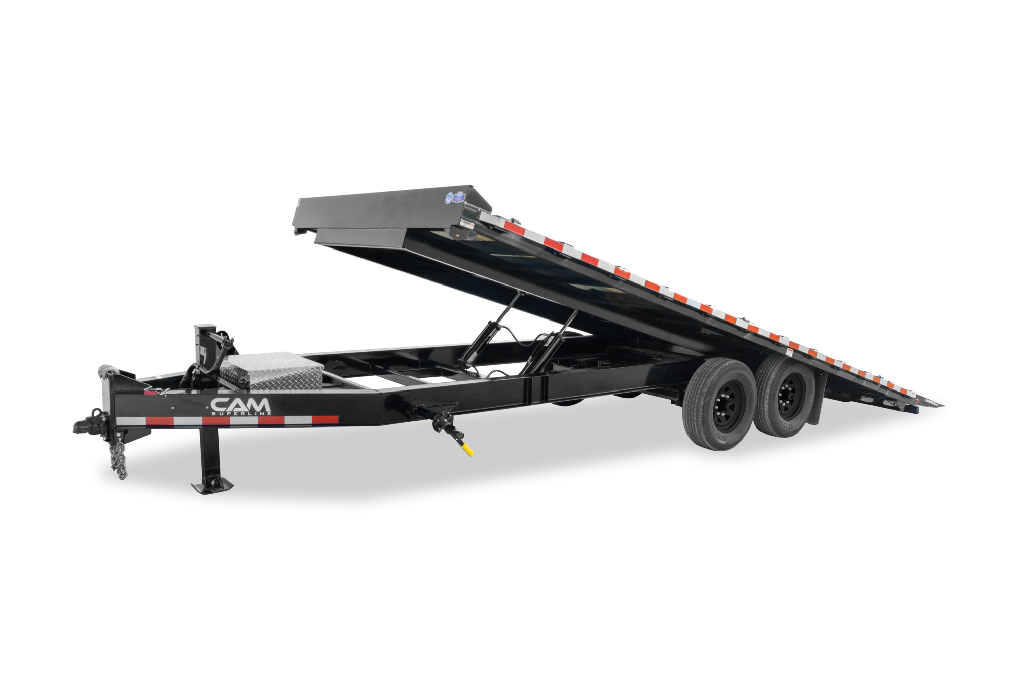 CAM Deckover Tilt Trailer Front Tilted Up
