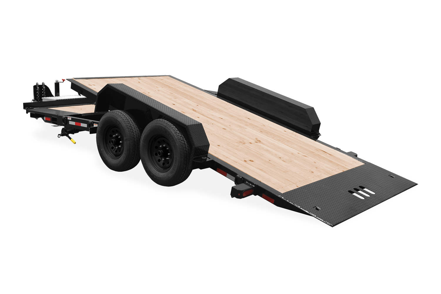 CAM Extra Wide Split Deckover Tilt Trailer Rear Tilted Down