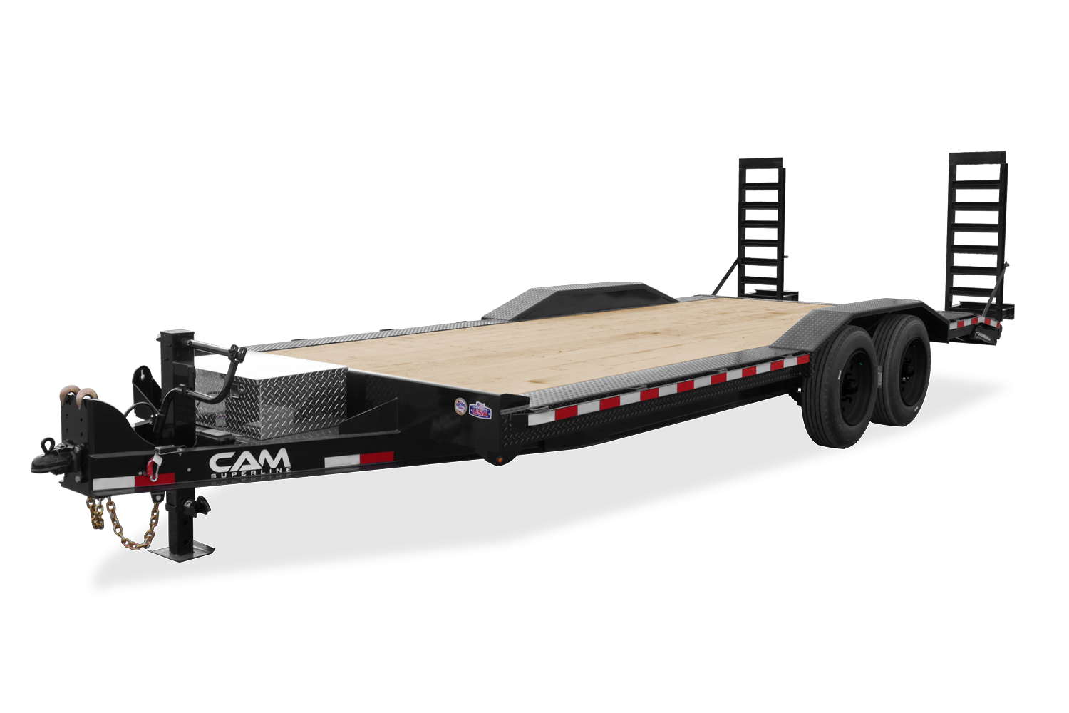 CAM Full Width Equipment Hauler Trailer Full Front View