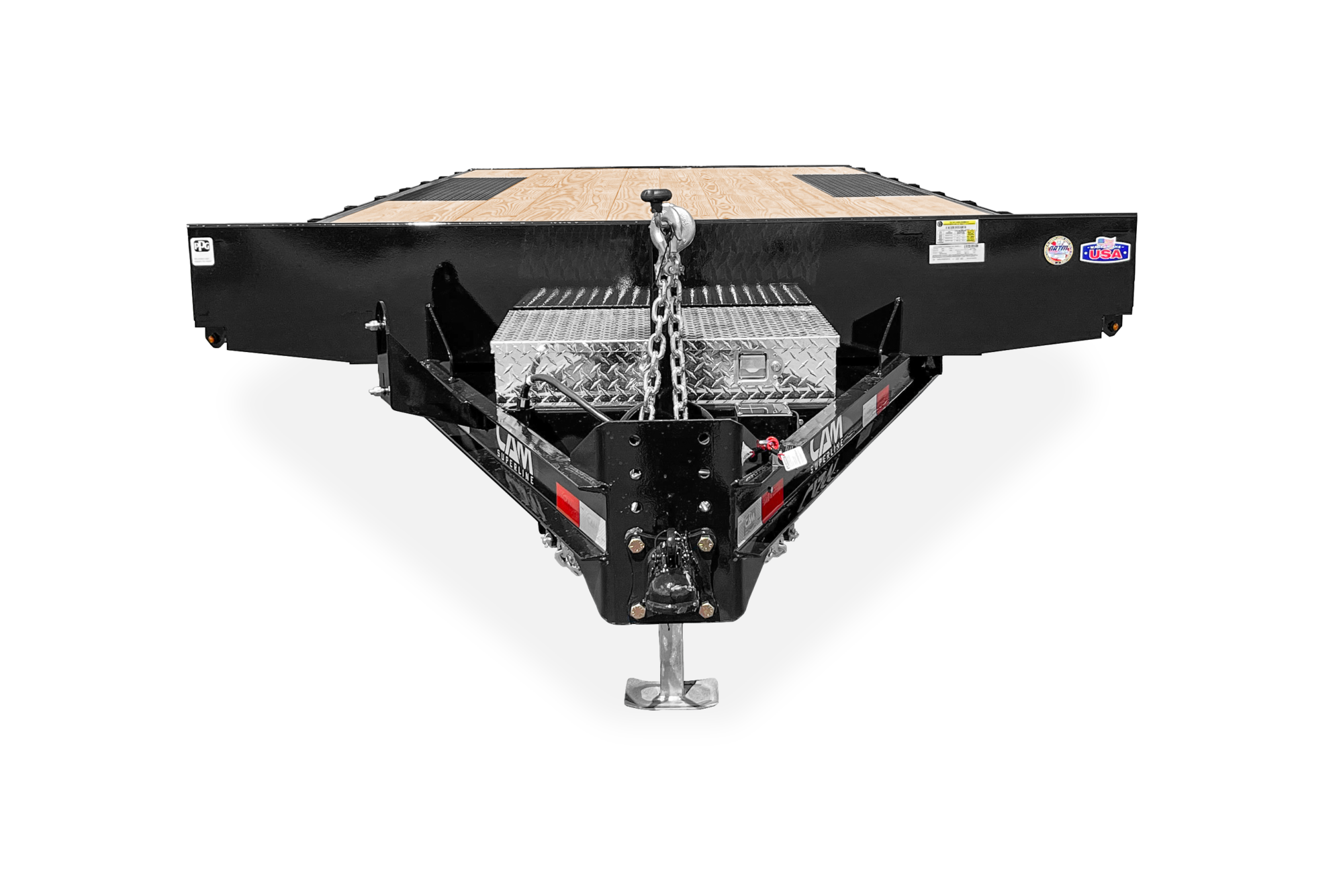 CAM General Duty Flatbed Trailer Straight Front View