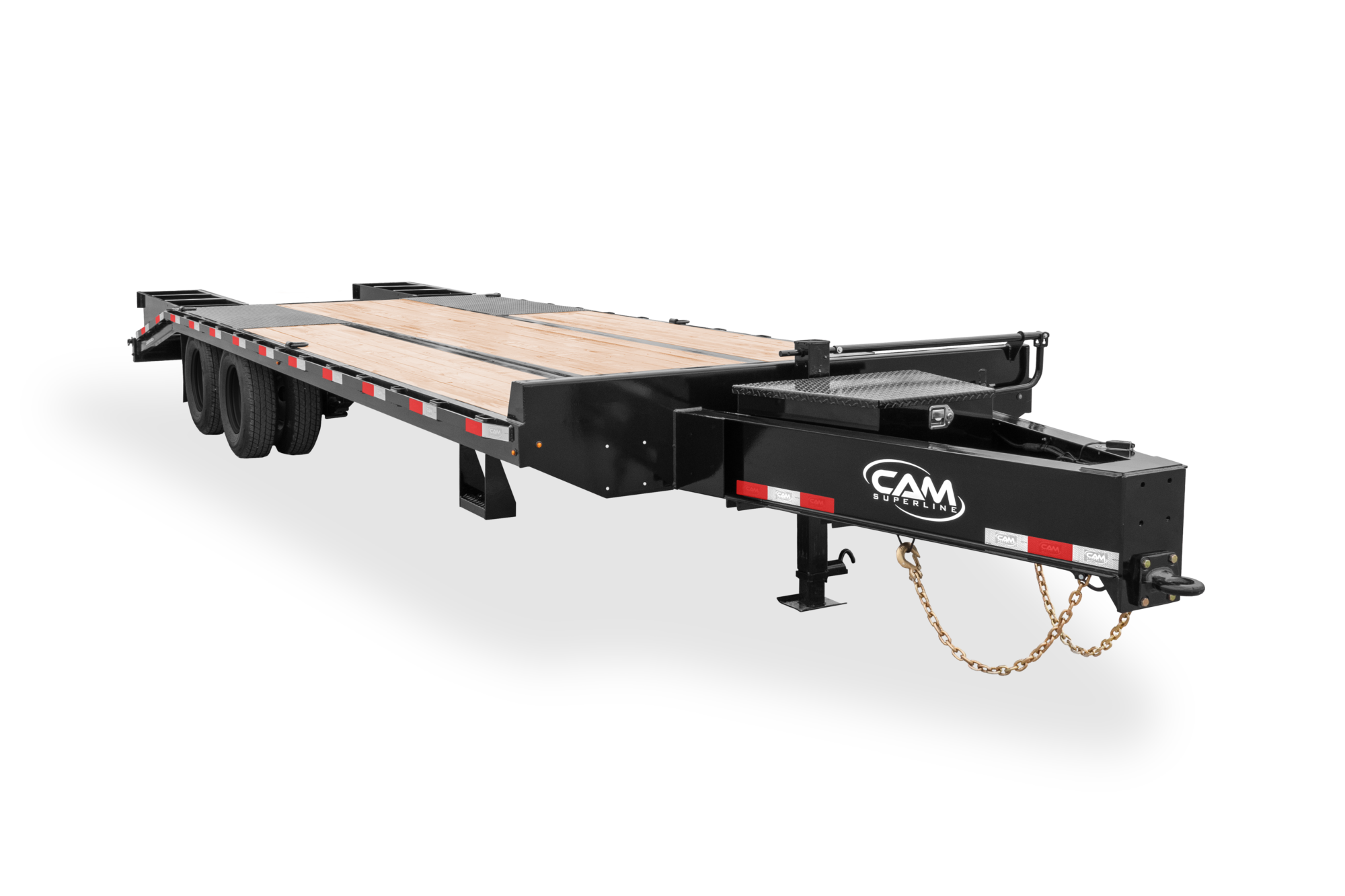 CAM Heavy Duty Deckover Trailer Angled Front View