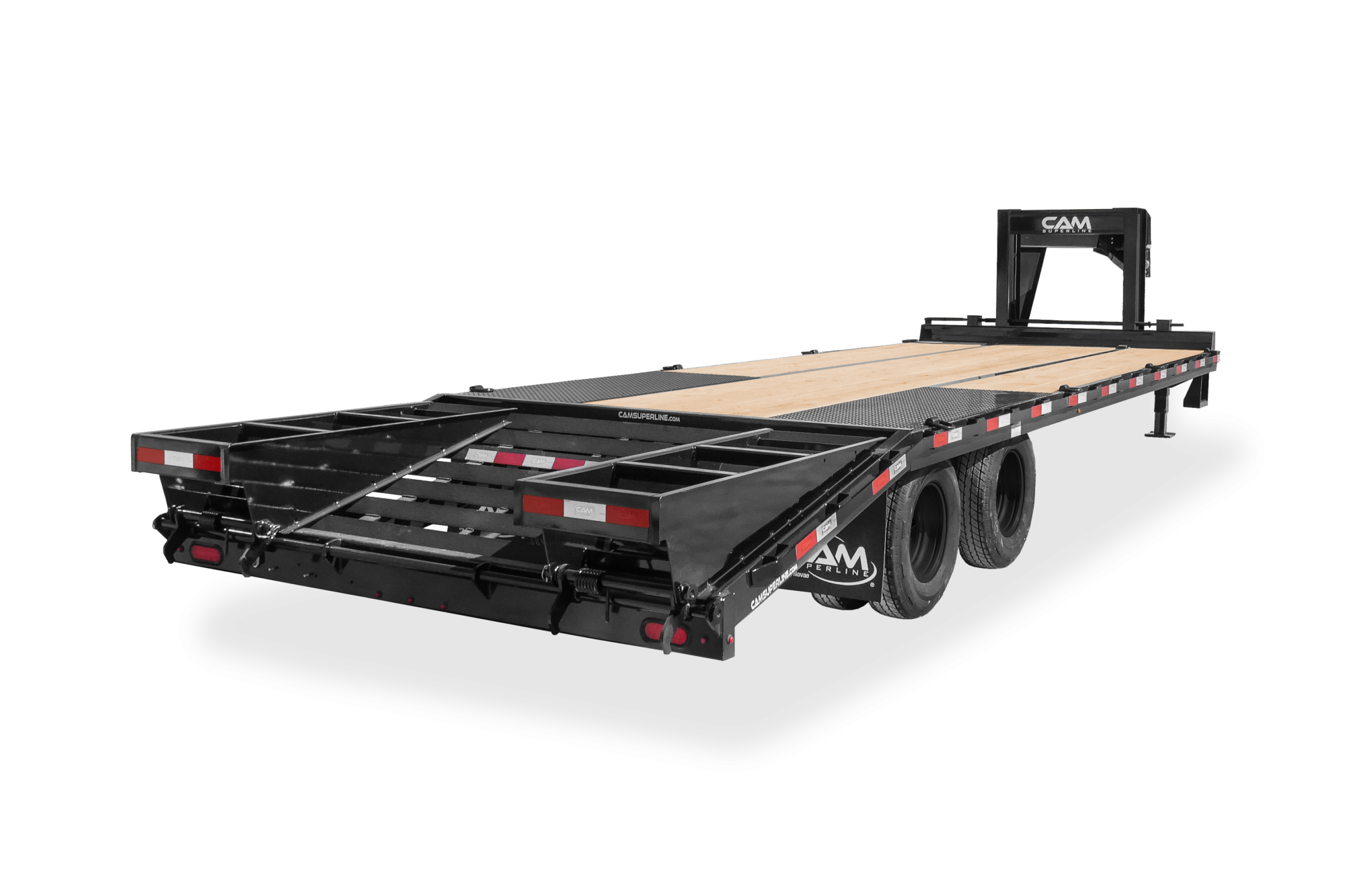 CAM Heavy Duty Deckover Trailer Gooseneck Rear View