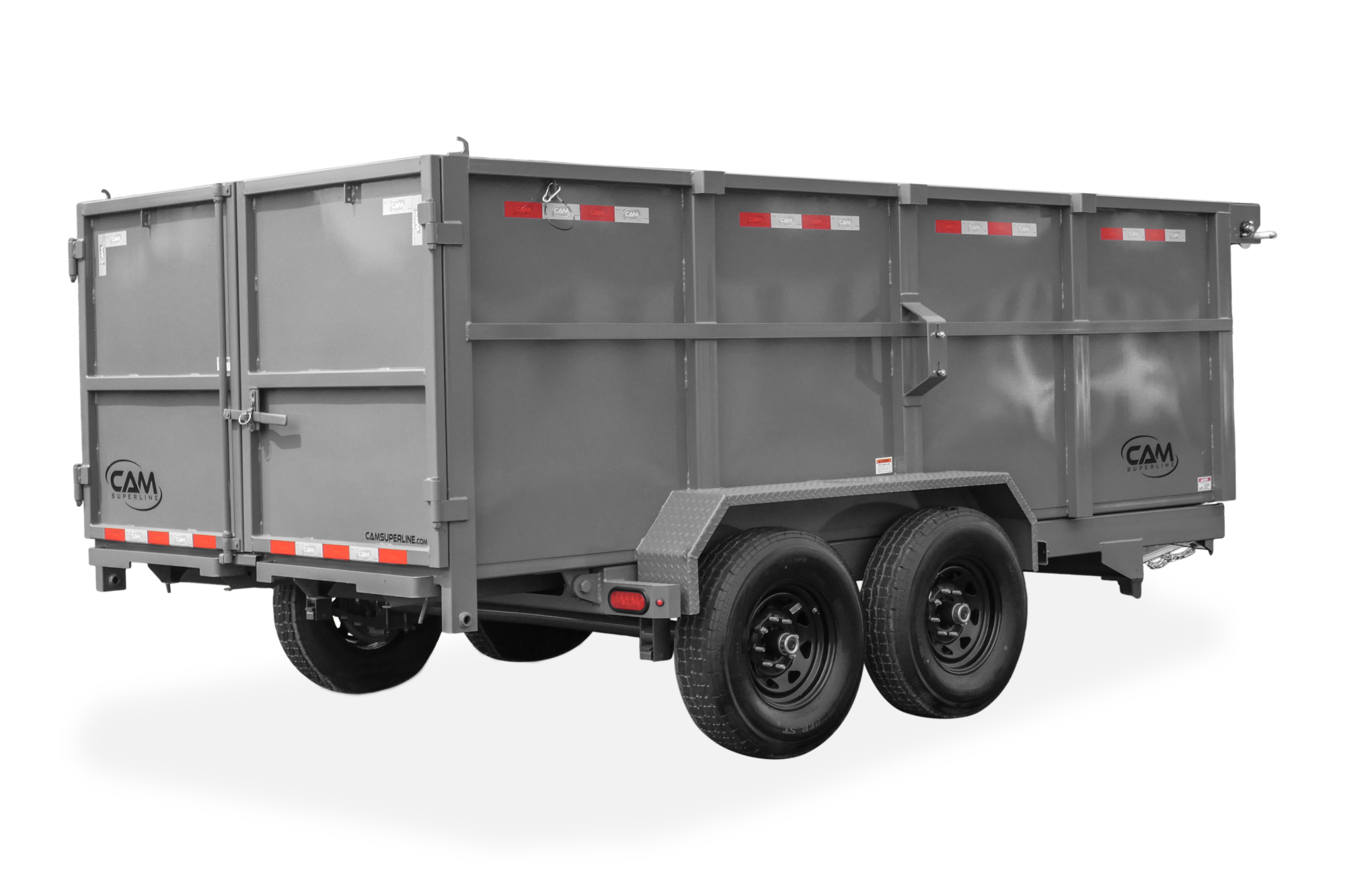 CAM Scissor Hoist Dump Trailer Rear Right Down