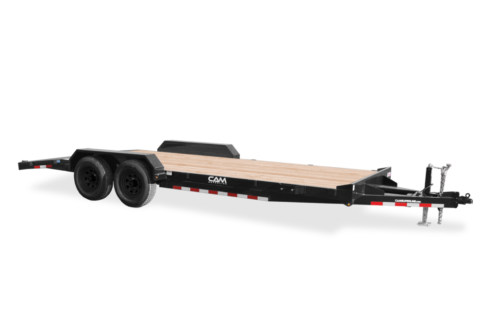 CAM Superline Wood Deck Car Hauler Trailer Side View